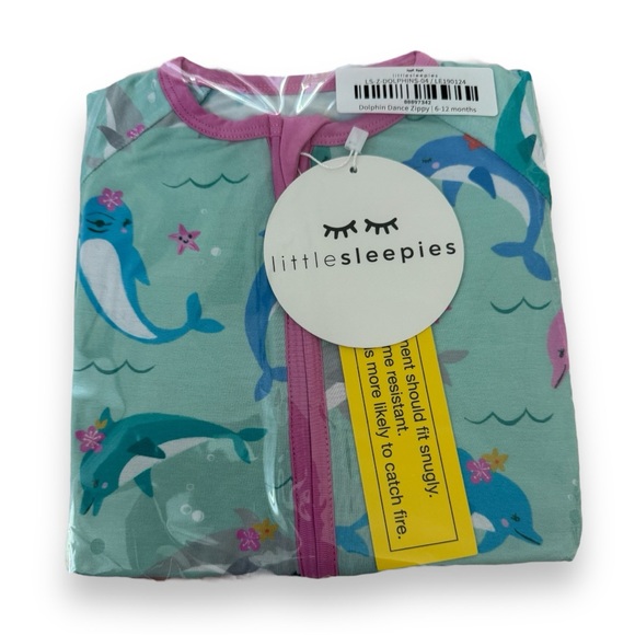Sold Out Little Sleepies Dolphin Dance Zippy 6-12 Months NWT - Picture 2 of 2